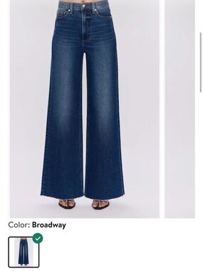 Pistola Wide Leg High-Rise Jeans - Broadway Blue - 28